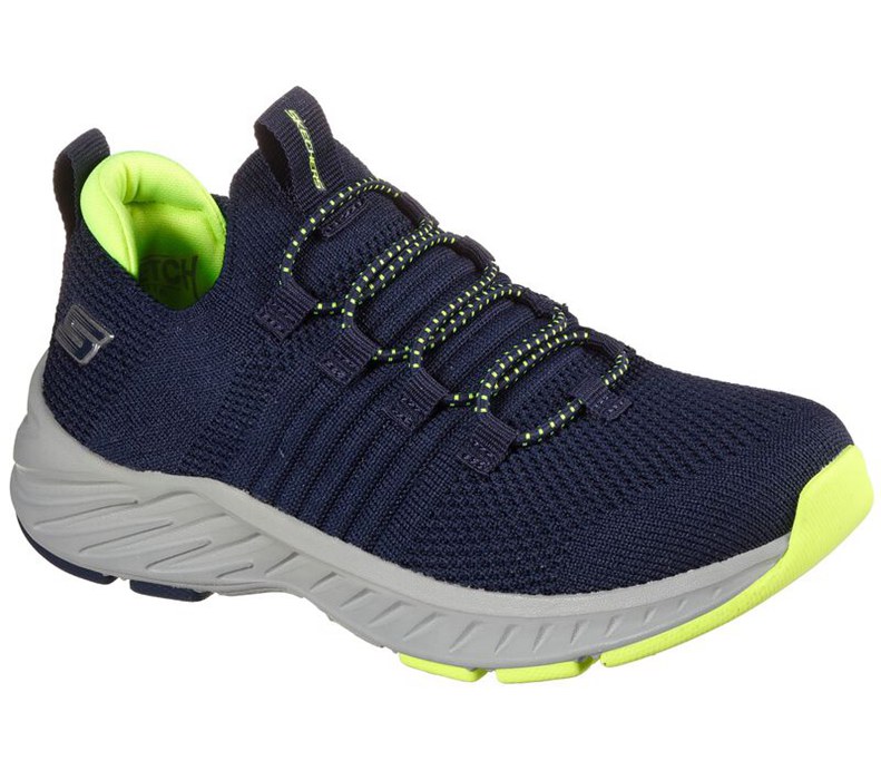 Skechers Elite Rush - Boys Slip On Shoes Navy/Light Green [AU-DP4007]